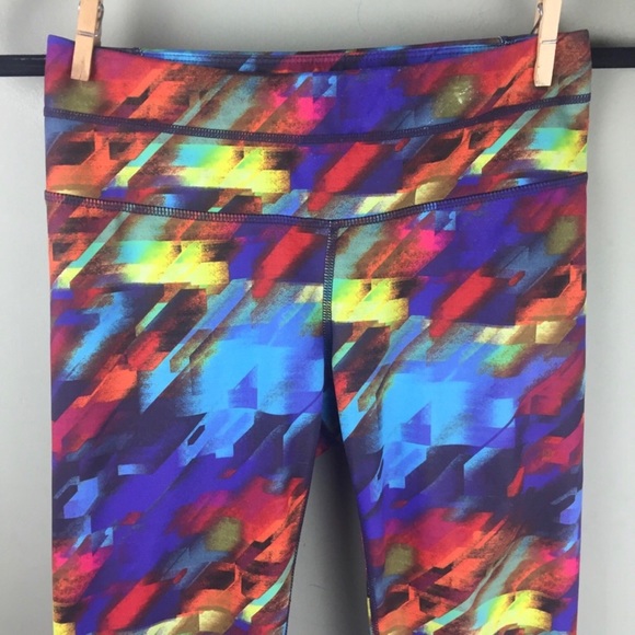 Athleta Colorburst Sonar Rainbow Print Compression Leggings Size XS - Picture 4 of 14
